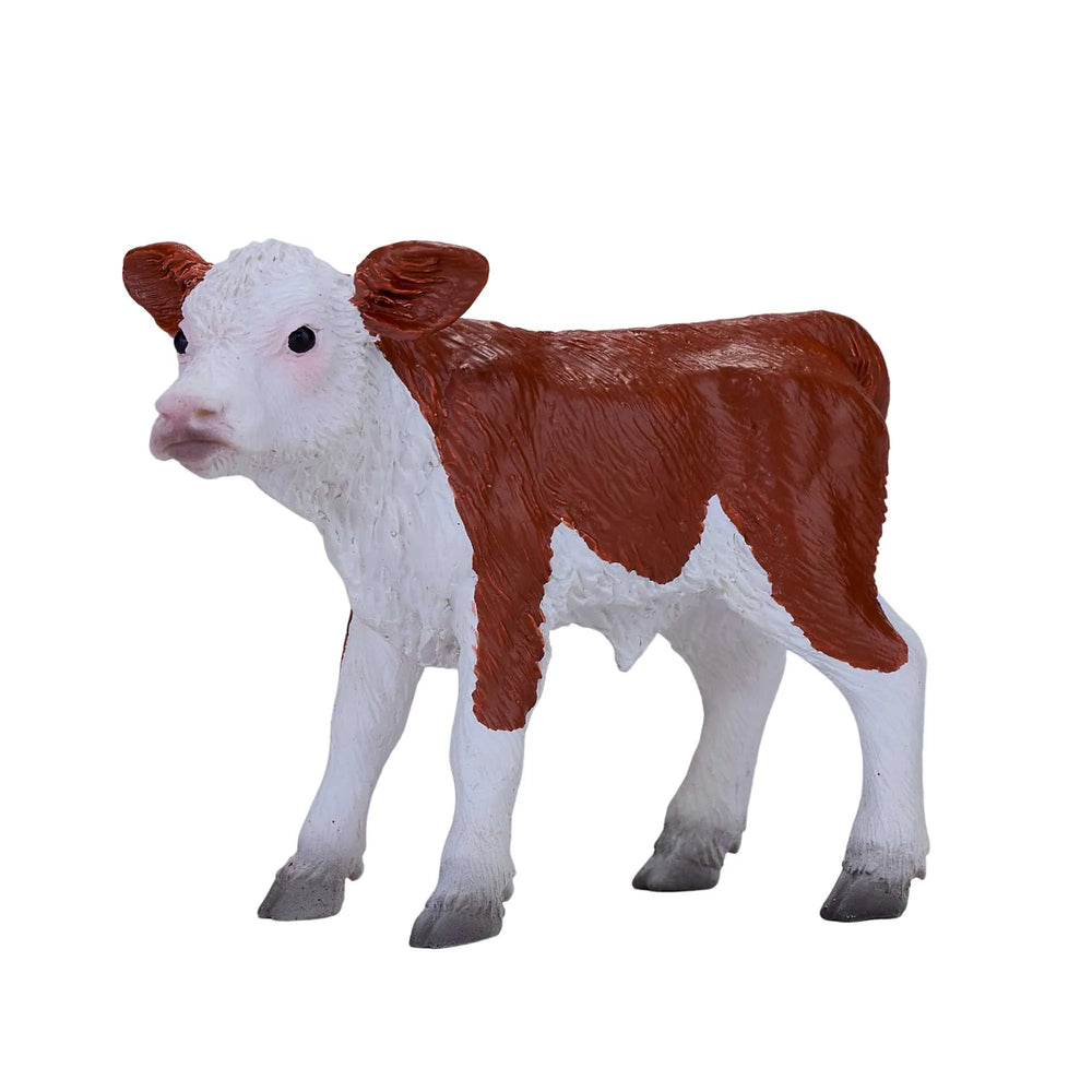 Hereford kalv legetøjsfigur 6,6x3x4,7 cm plast, ftalatfri EN71/ASTM – Mojo