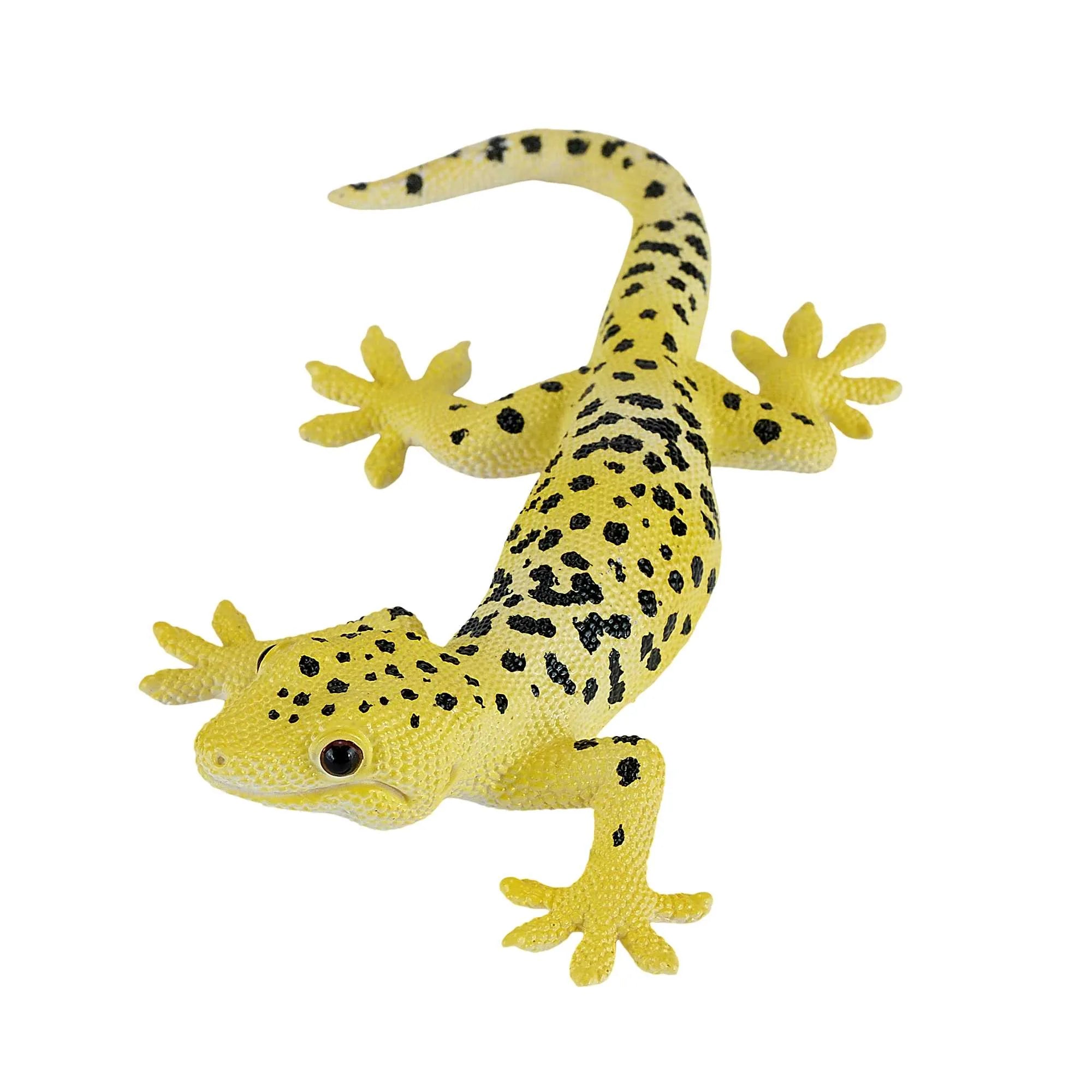 Leopardgekko legetøjsfigur 9 cm, plast, ftalatfri, EN71/ASTM-certificeret – Mojo