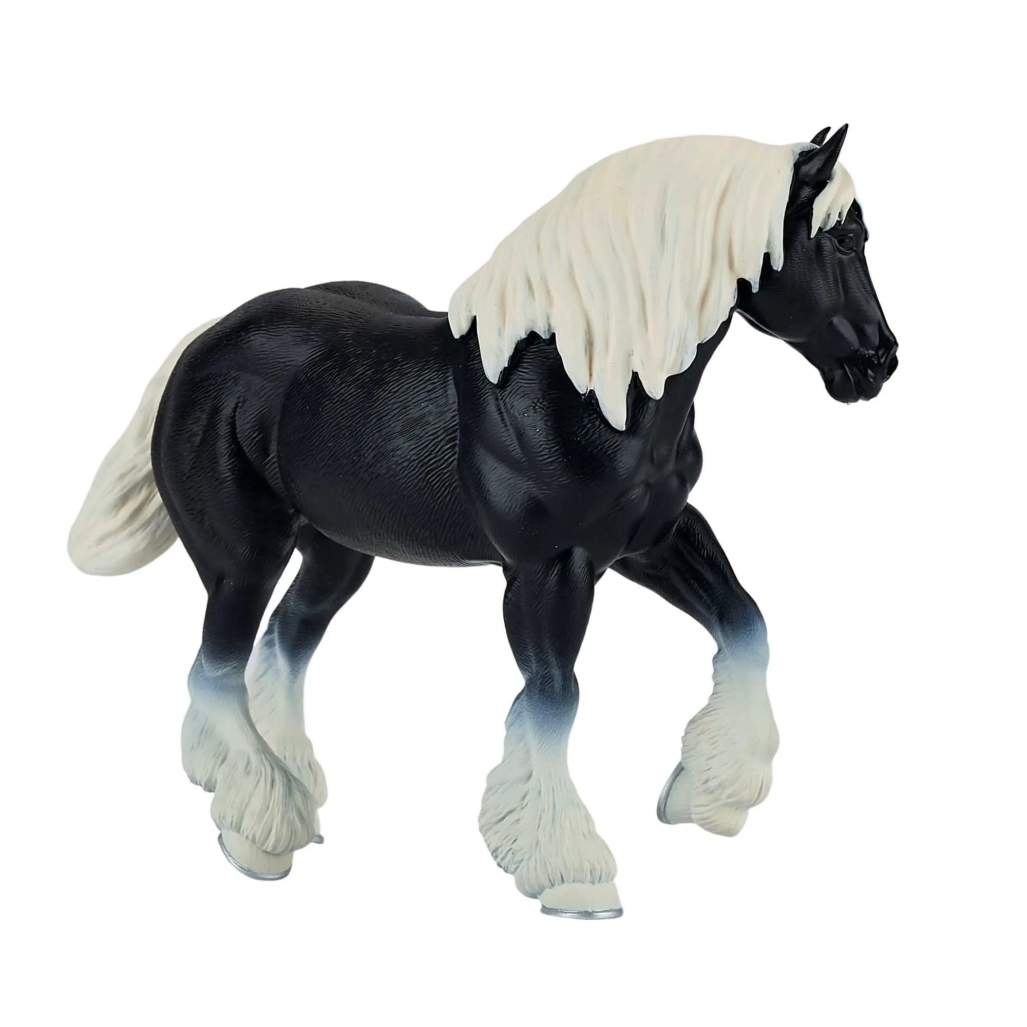 Clydesdale legetøjs- / samlerhest, sort – plastik 14,4 cm, fra Mojo