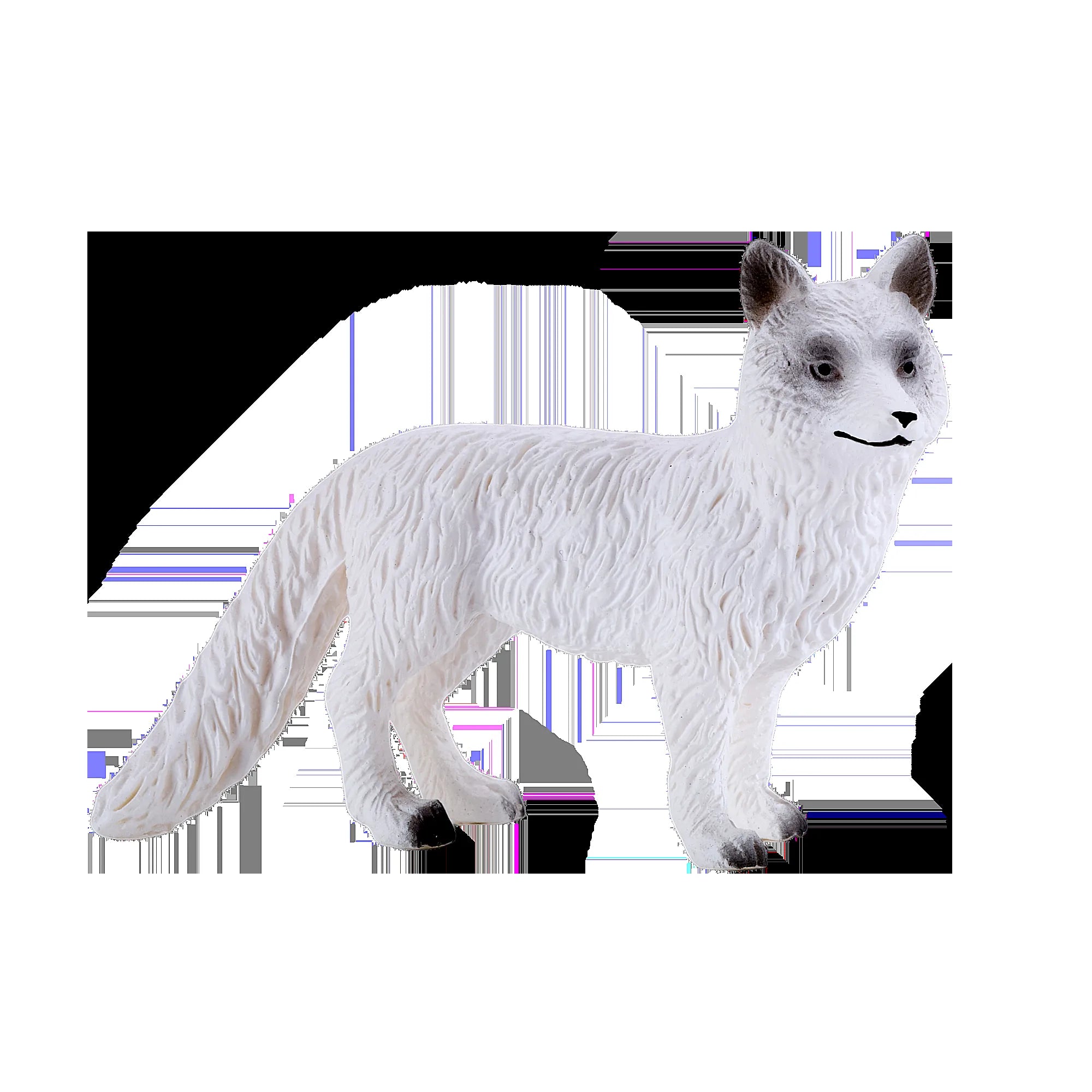 Polarræv figur 7 cm realistisk håndmalet kunststof pædagogisk legetøj 3+ år - Mojo