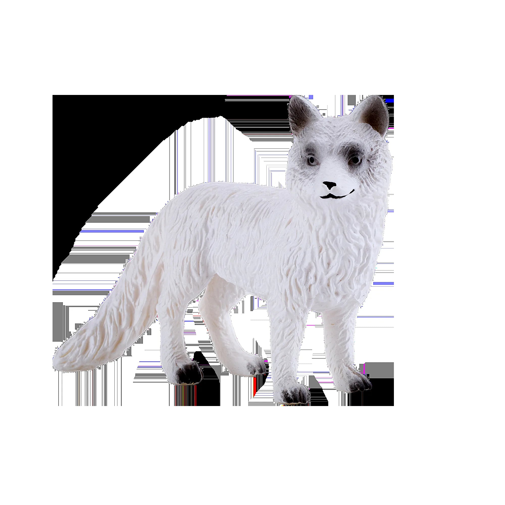 Polarræv figur 7 cm realistisk håndmalet kunststof pædagogisk legetøj 3+ år - Mojo