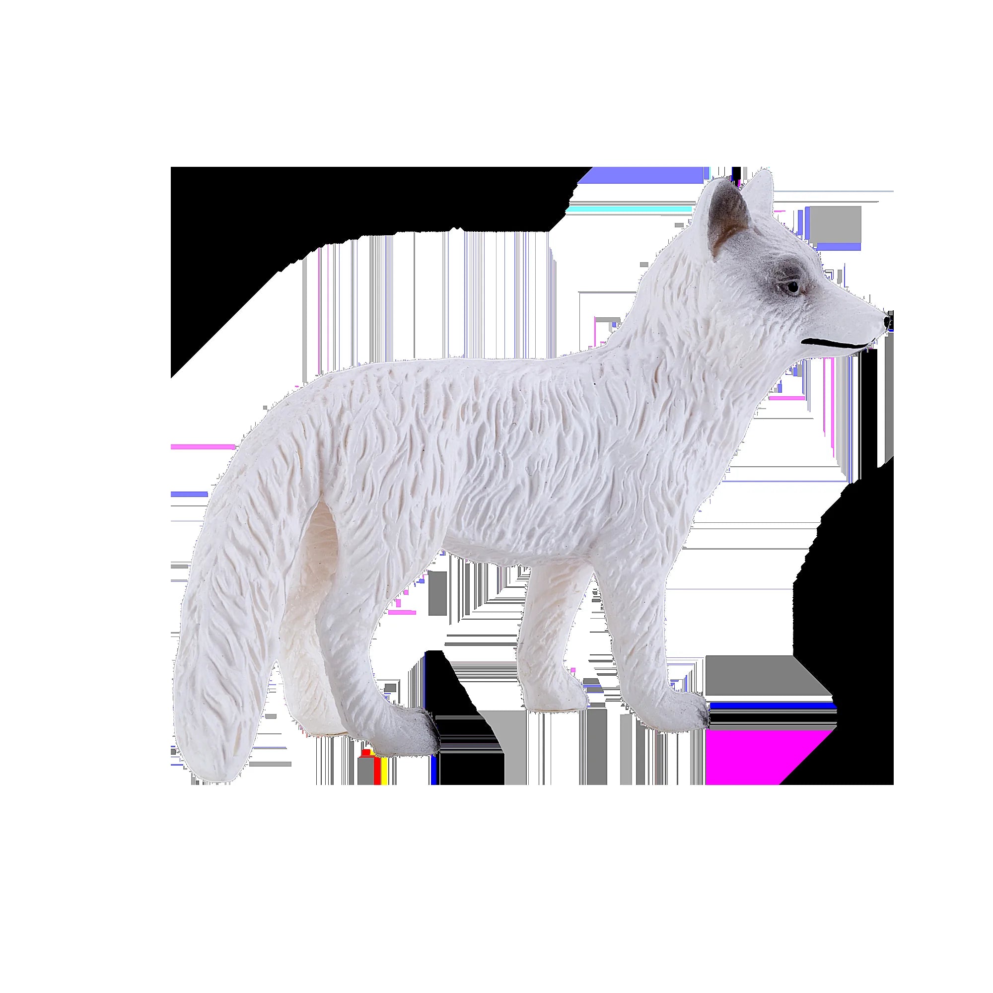 Polarræv figur 7 cm realistisk håndmalet kunststof pædagogisk legetøj 3+ år - Mojo