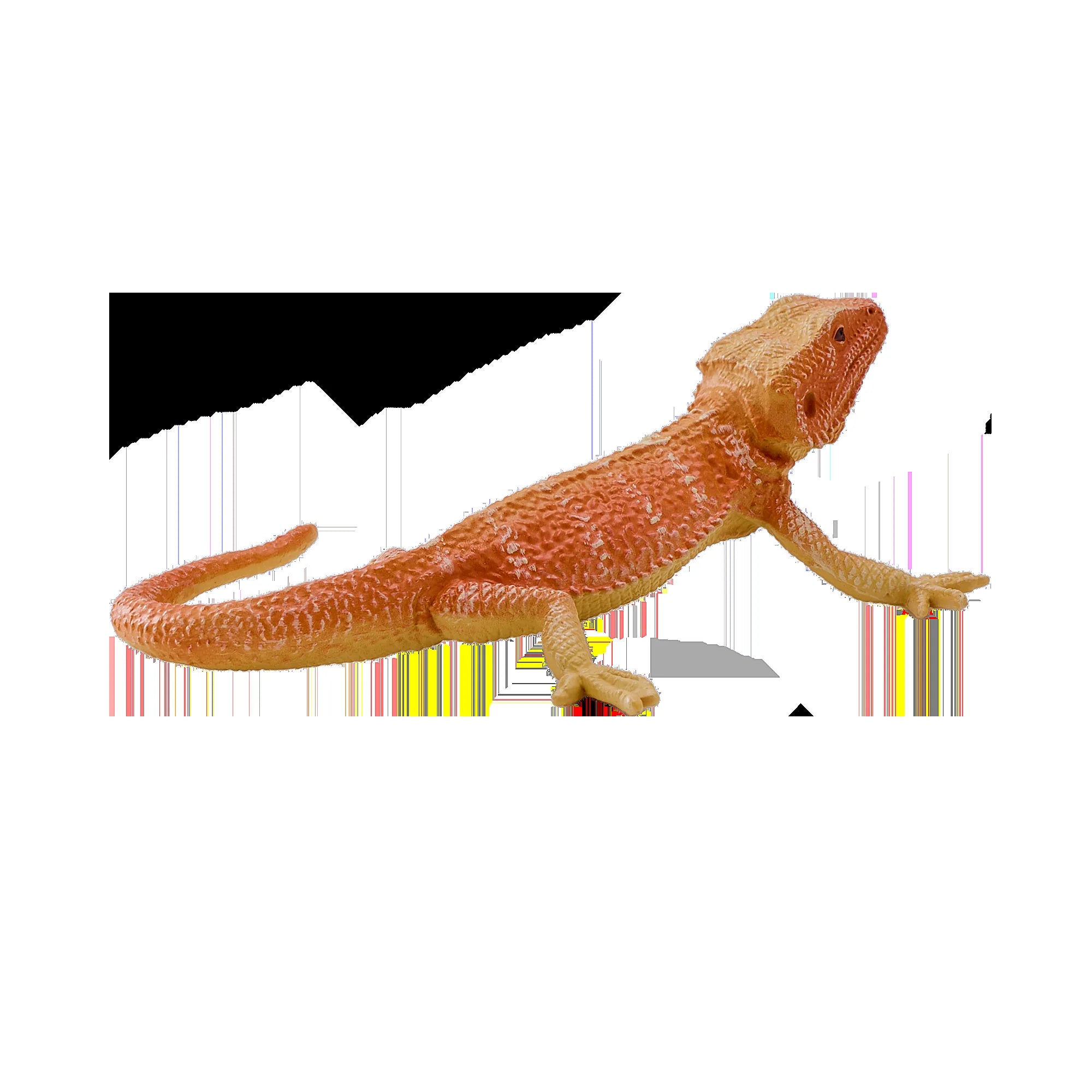 Skægagame figur 9,5 cm pædagogisk, håndmalet, phthalatfri legetøjsmodel – Mojo