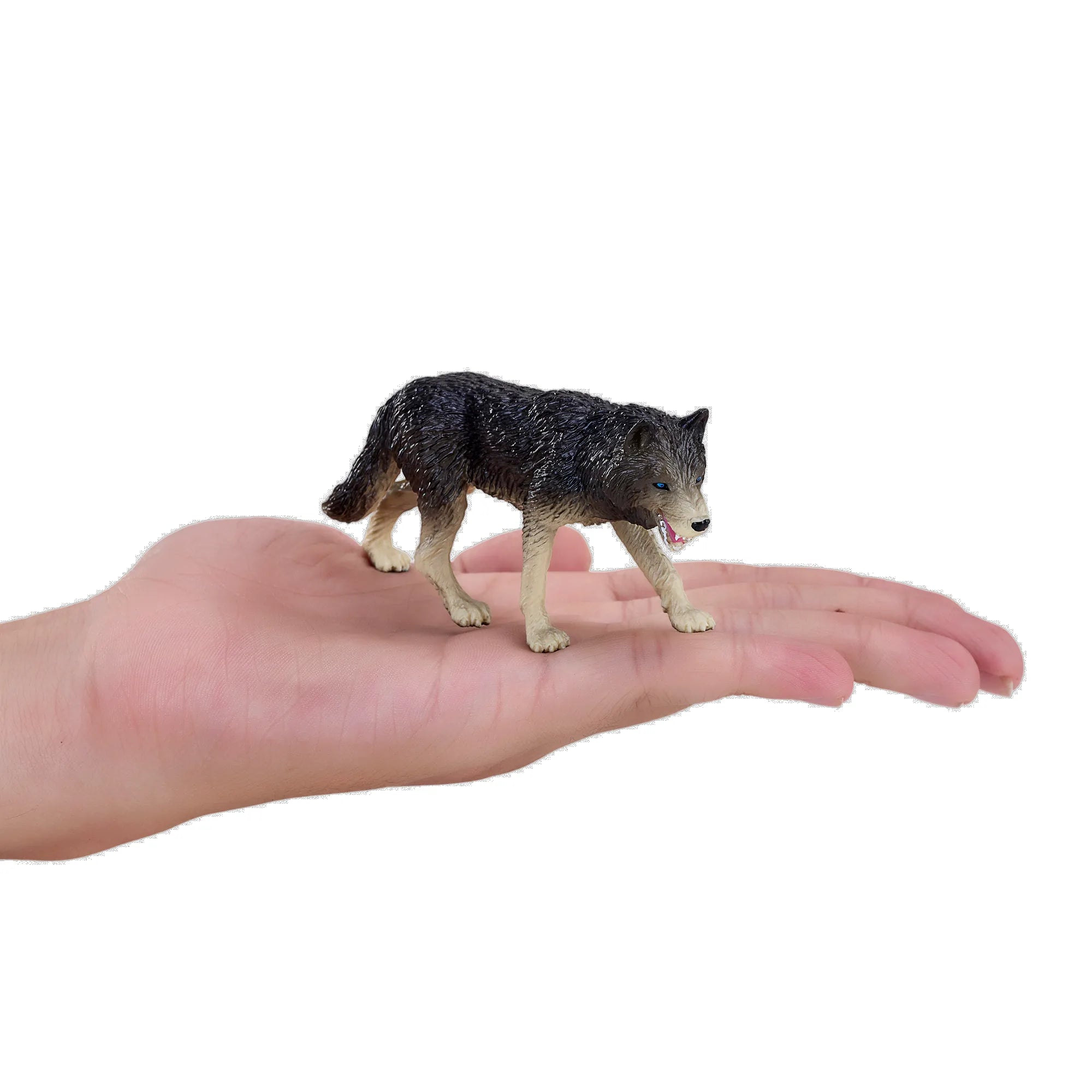 Tømmerulv figur håndmalet 9,5 cm pædagogisk legetøj til børn 3+ år – Mojo