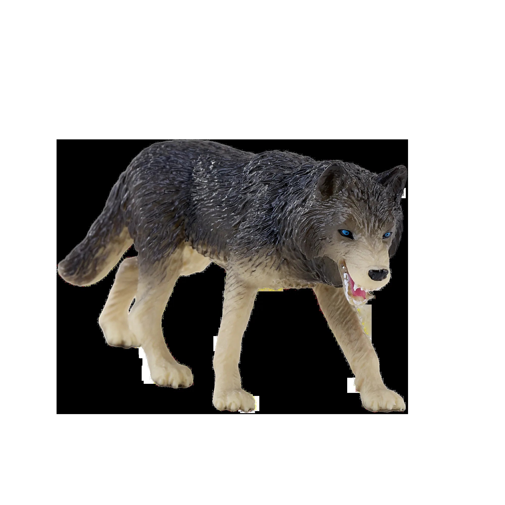 Tømmerulv figur håndmalet 9,5 cm pædagogisk legetøj til børn 3+ år – Mojo