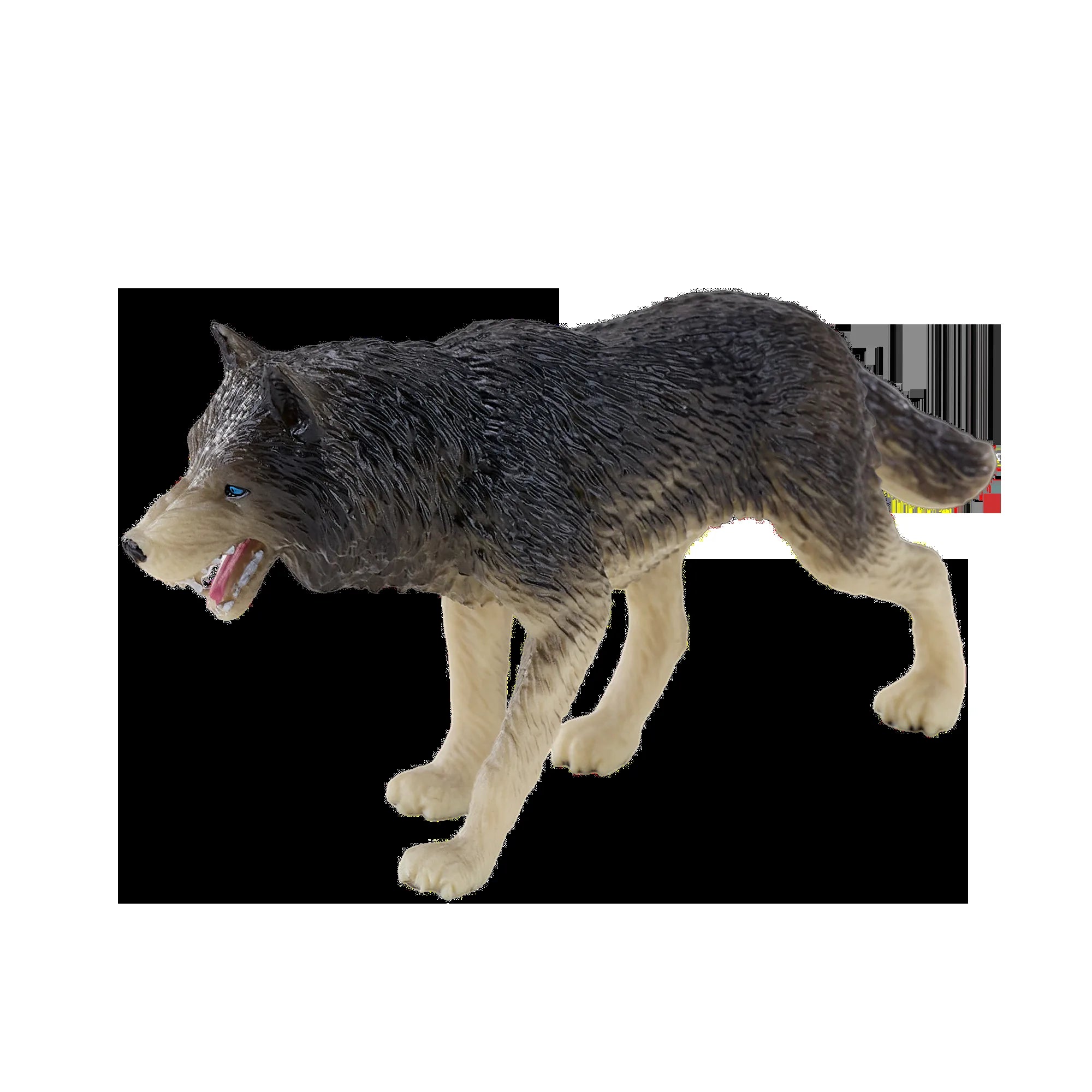 Tømmerulv figur håndmalet 9,5 cm pædagogisk legetøj til børn 3+ år – Mojo