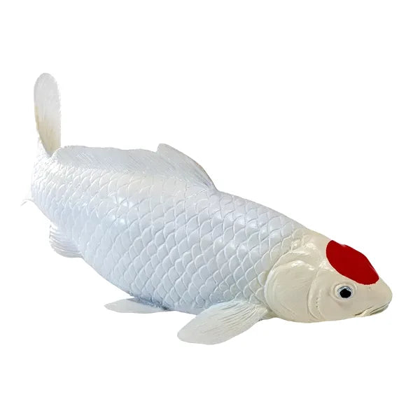 Koi karpe figur – Rødplet, håndmalet plastik model, 12,6 cm – Mojo