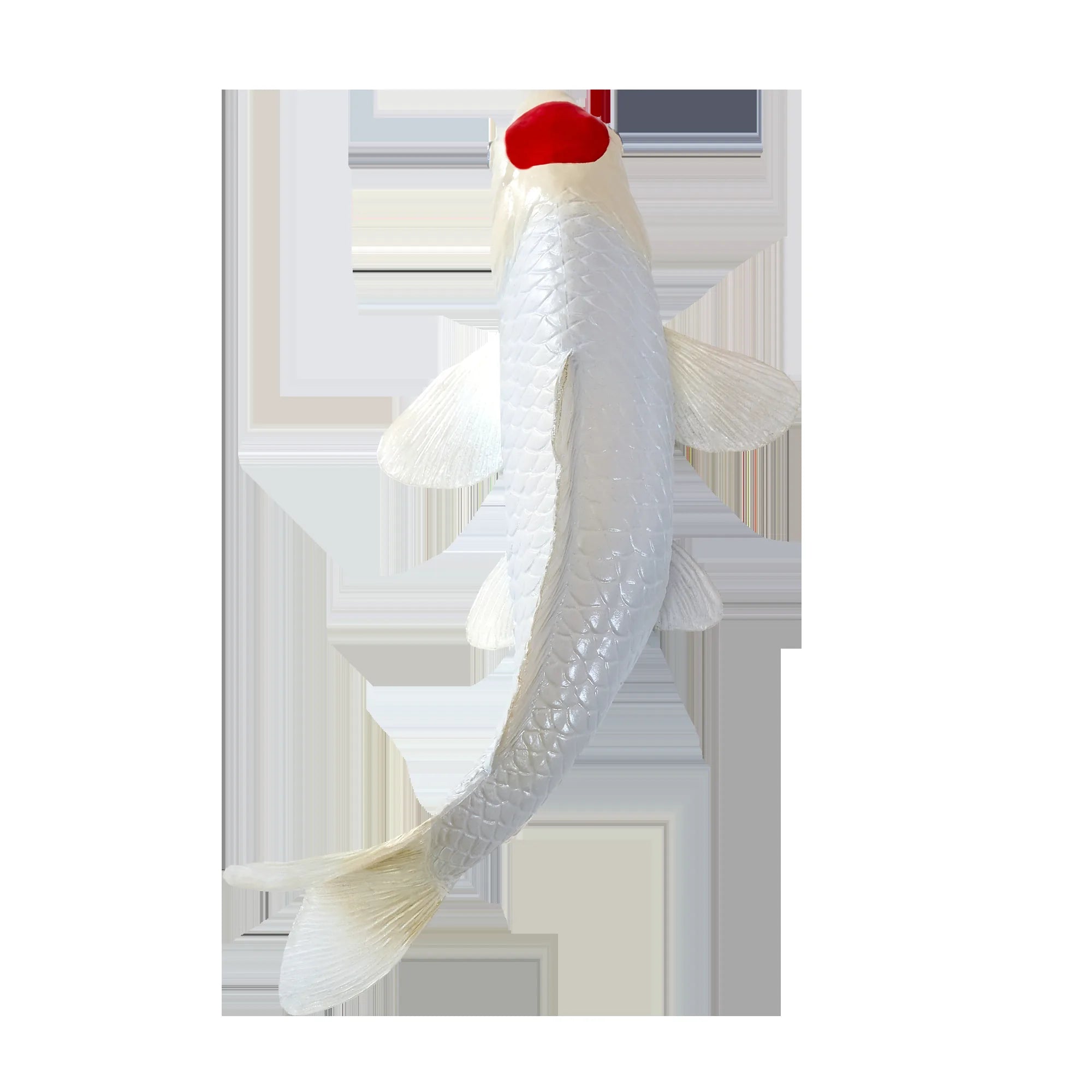 Koi karpe figur – Rødplet, håndmalet plastik model, 12,6 cm – Mojo