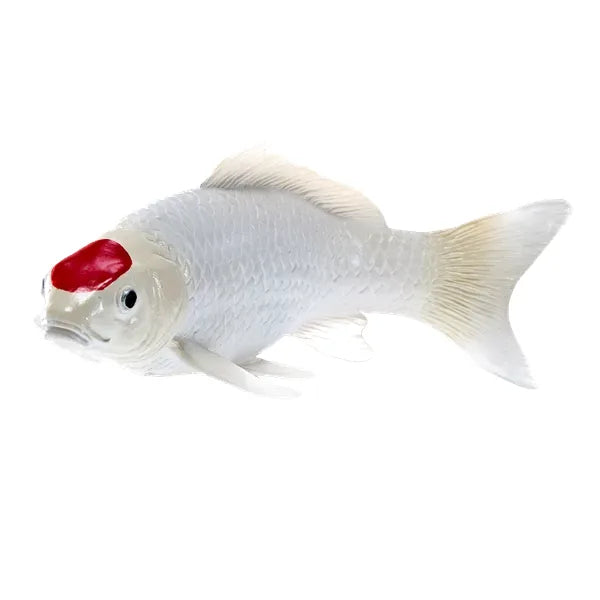 Koi karpe figur – Rødplet, håndmalet plastik model, 12,6 cm – Mojo