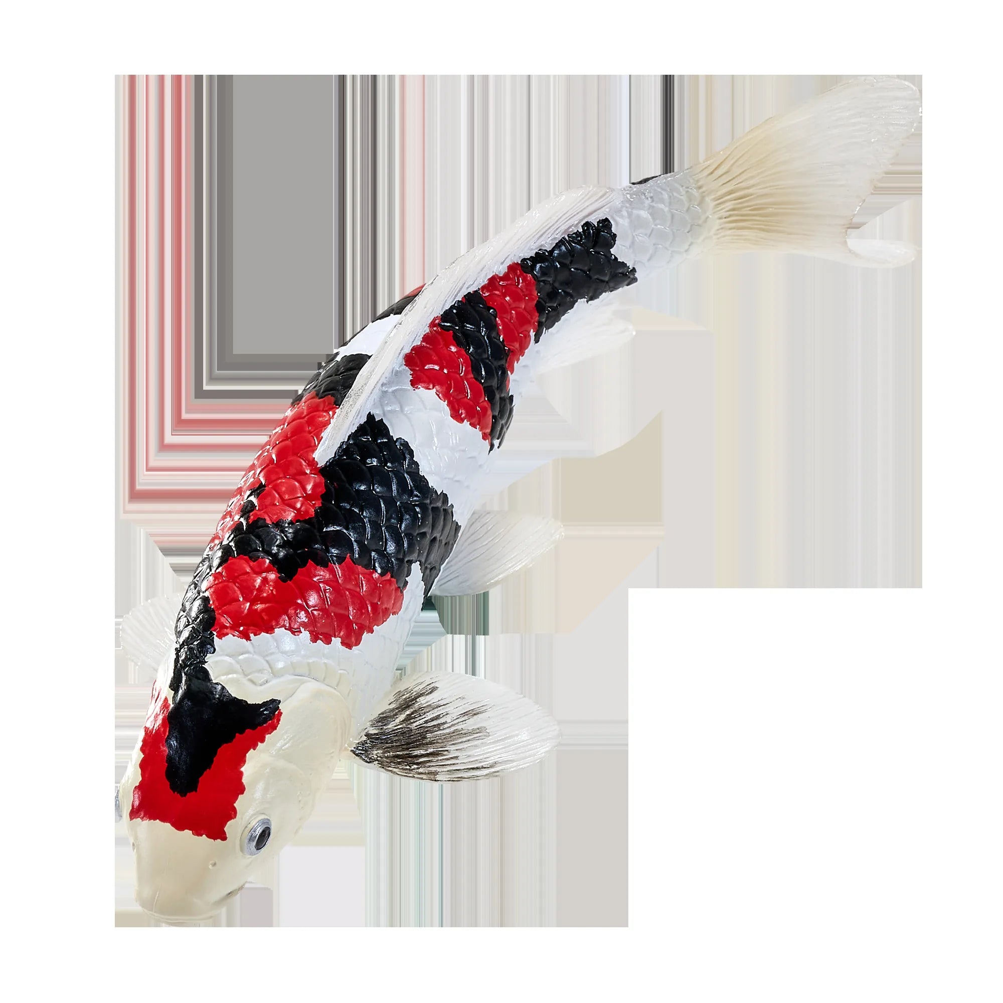 Koi karpe figur – trefarvet håndmalet legetøjsdyr, 12,6 cm – Mojo