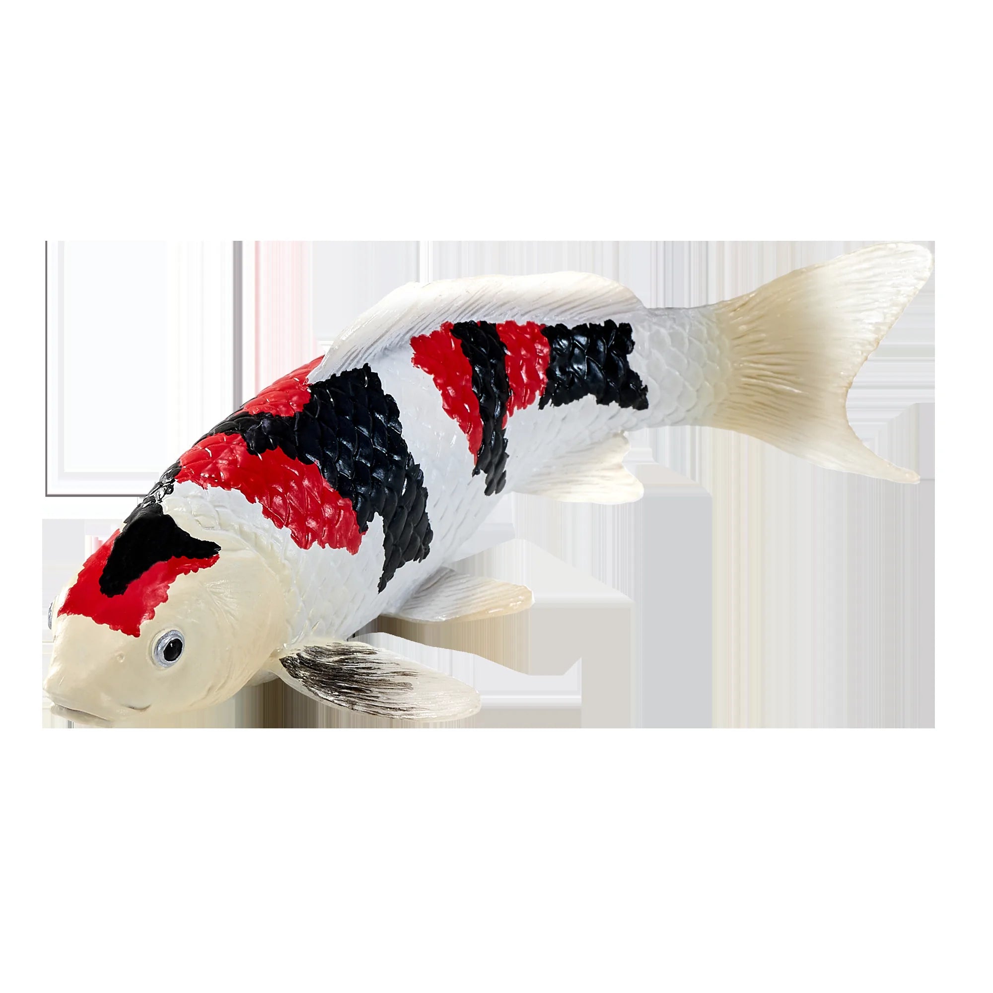 Koi karpe figur – trefarvet håndmalet legetøjsdyr, 12,6 cm – Mojo