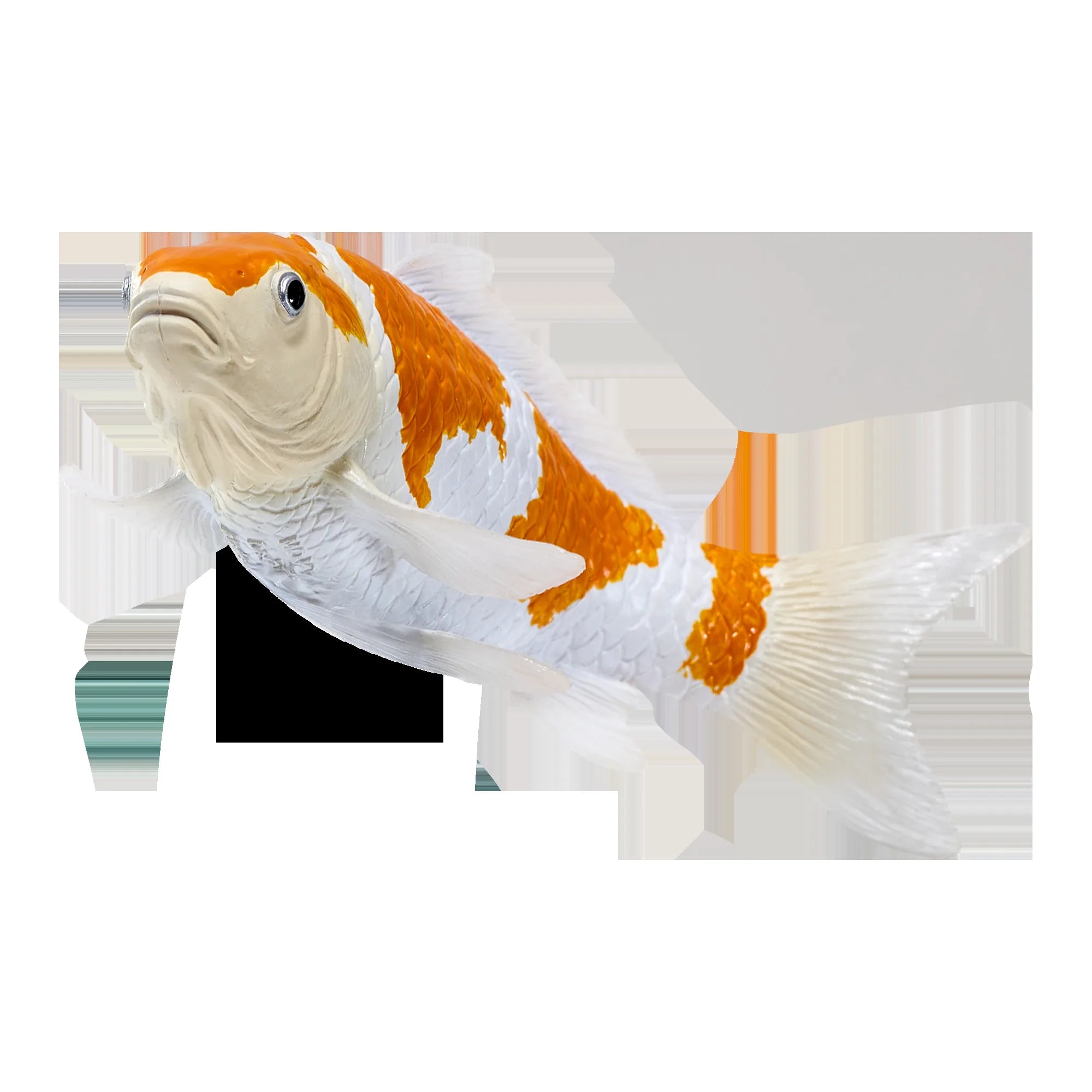 Koi karpe figur – guld/hvid, håndmalet kunststof – Mojo