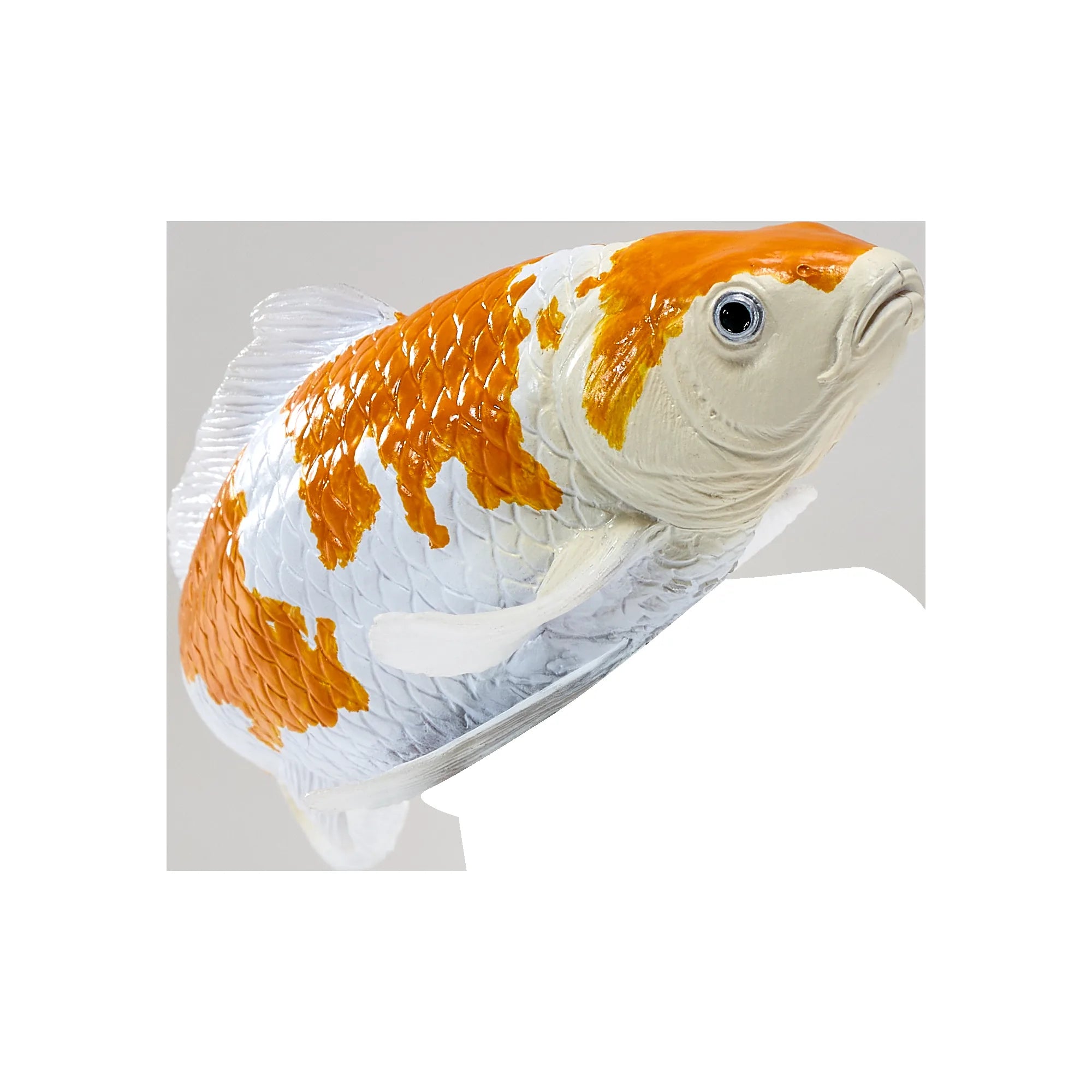 Koi karpe figur – guld/hvid, håndmalet kunststof – Mojo