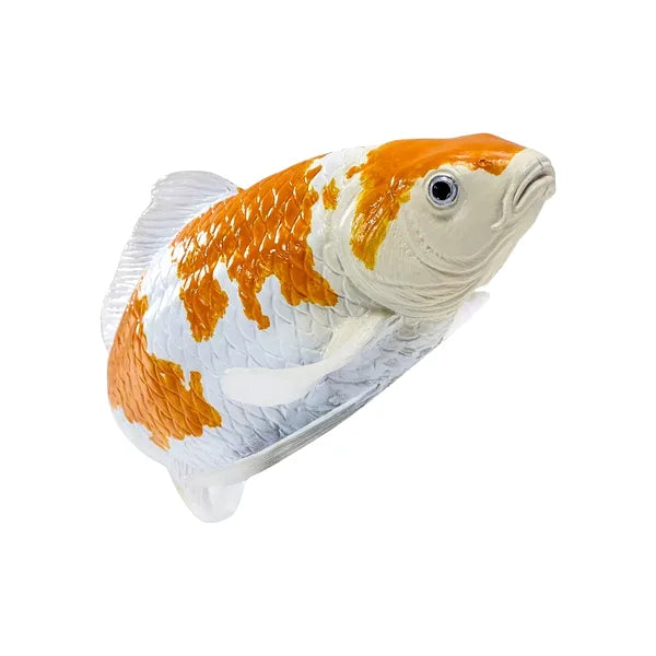 Koi karpe figur – guld/hvid, håndmalet kunststof – Mojo