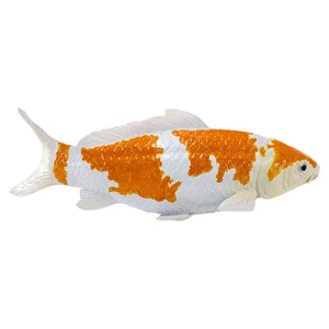 Koi karpe figur – guld/hvid, håndmalet kunststof – Mojo