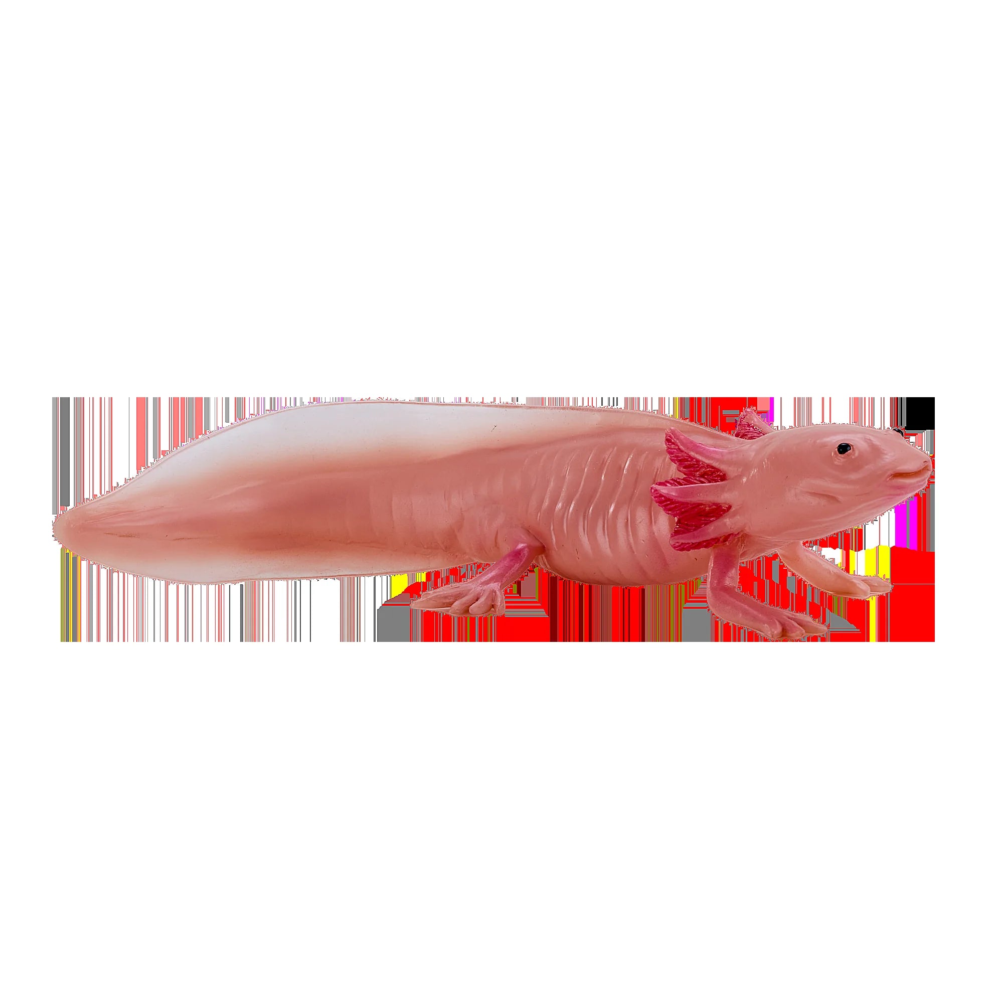 Axolotl halepadde pædagogisk dyrefigur i kunststof, 9,5x6,5 cm – Mojo