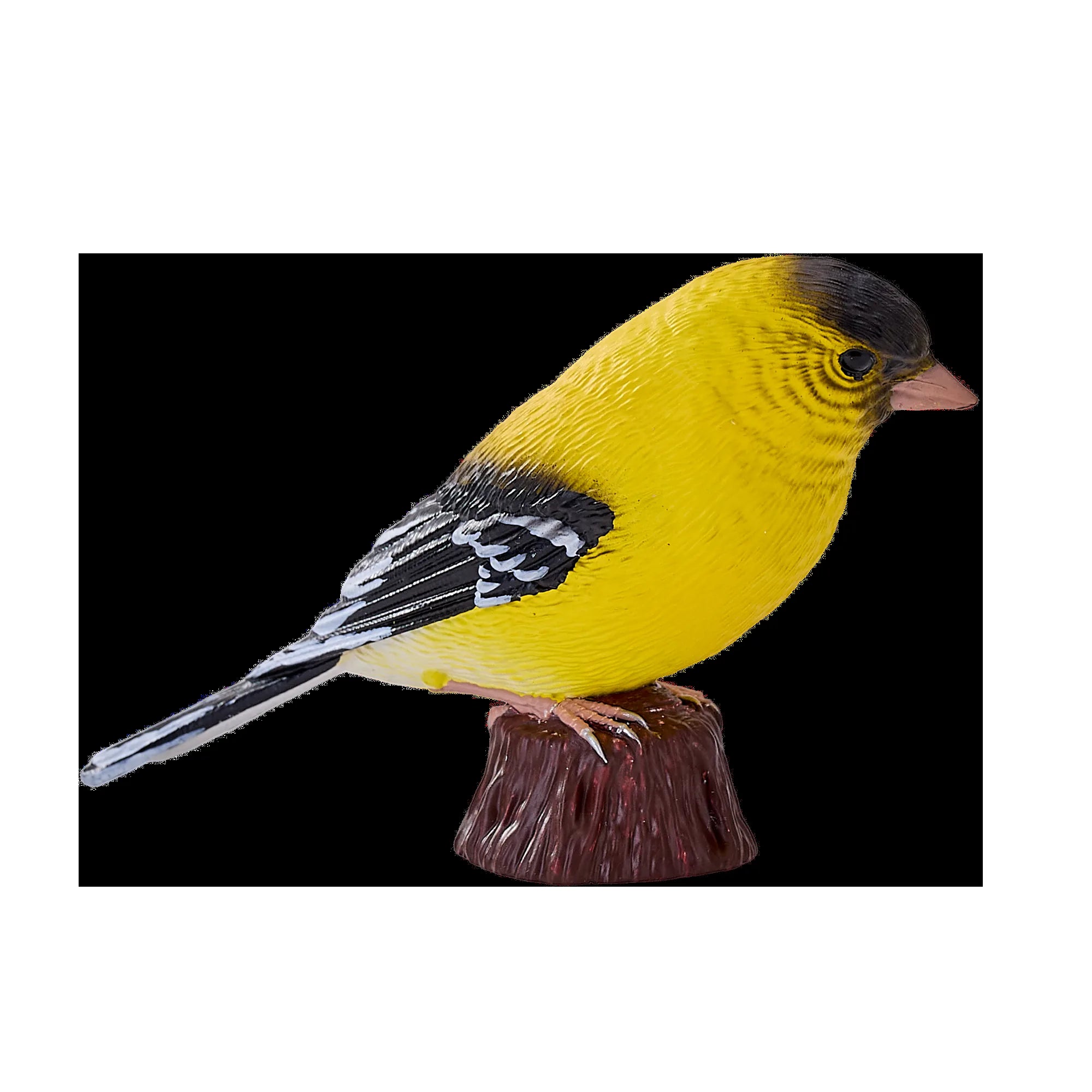 Stillits fuglefigur i naturtro detalje, håndmalet kunststof 7,3 cm – Mojo