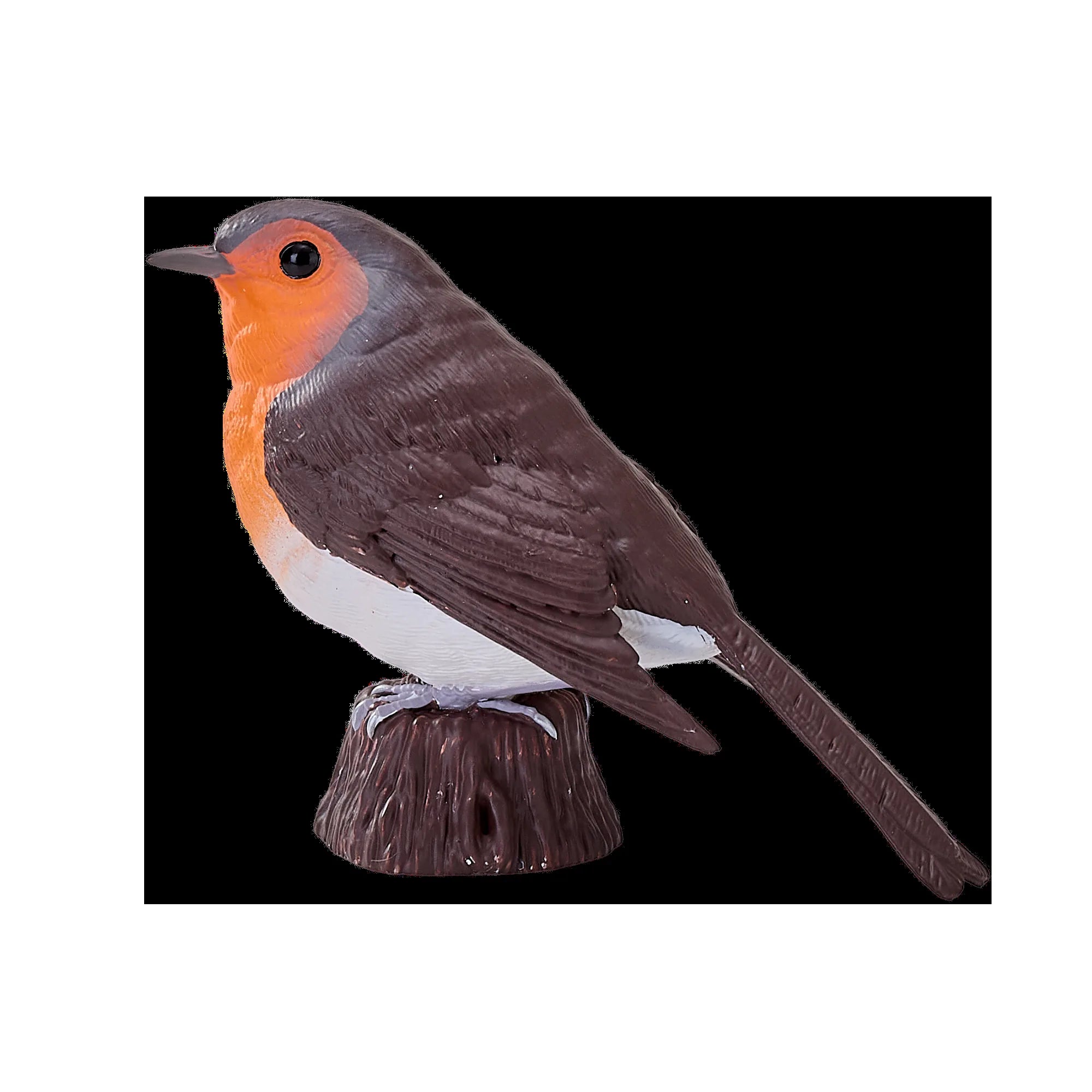 Rødhals / rødkælk naturtro håndmalet figur til undervisning og samling – Mojo