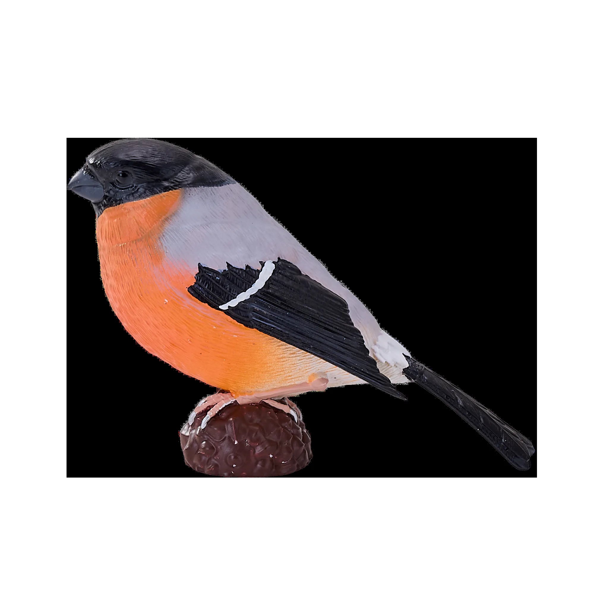 Dompap fuglefigur i kunststof 6,8 cm - håndmalet pædagogisk legetøj til børn 3+ år, Mojo