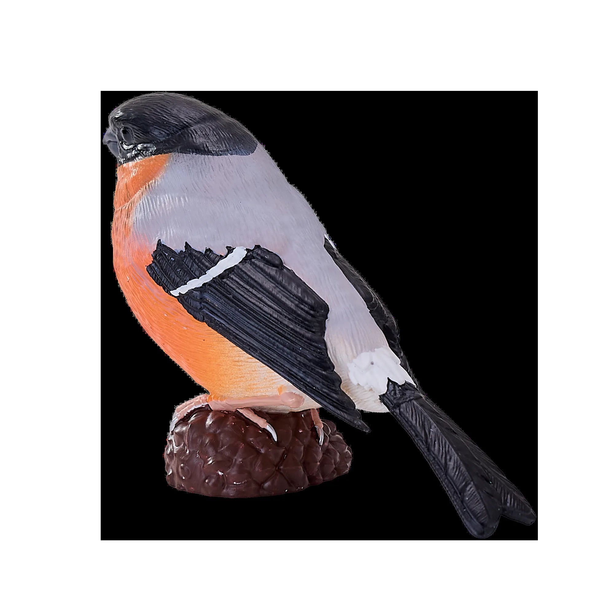 Dompap fuglefigur i kunststof 6,8 cm - håndmalet pædagogisk legetøj til børn 3+ år, Mojo