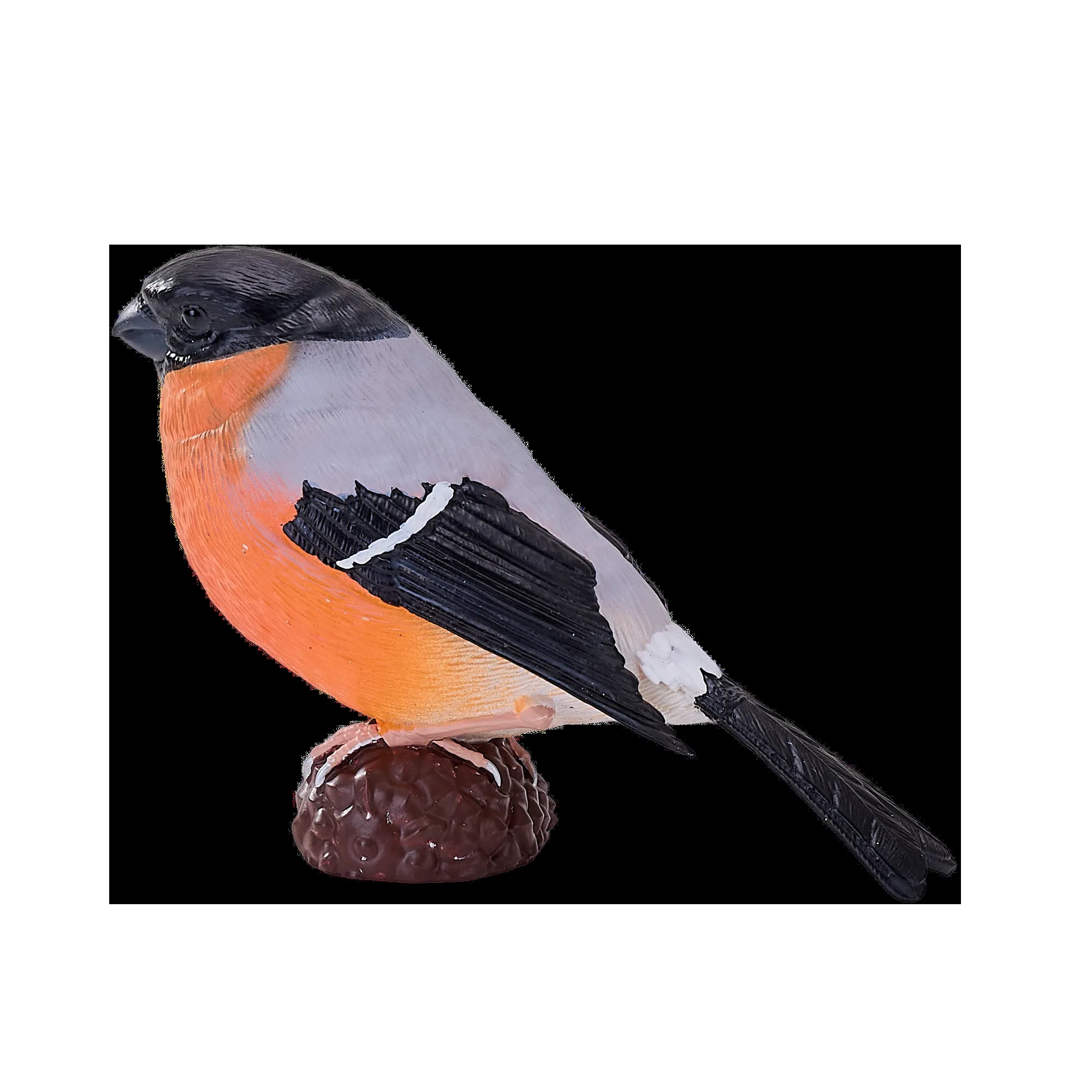 Dompap fuglefigur i kunststof 6,8 cm - håndmalet pædagogisk legetøj til børn 3+ år, Mojo