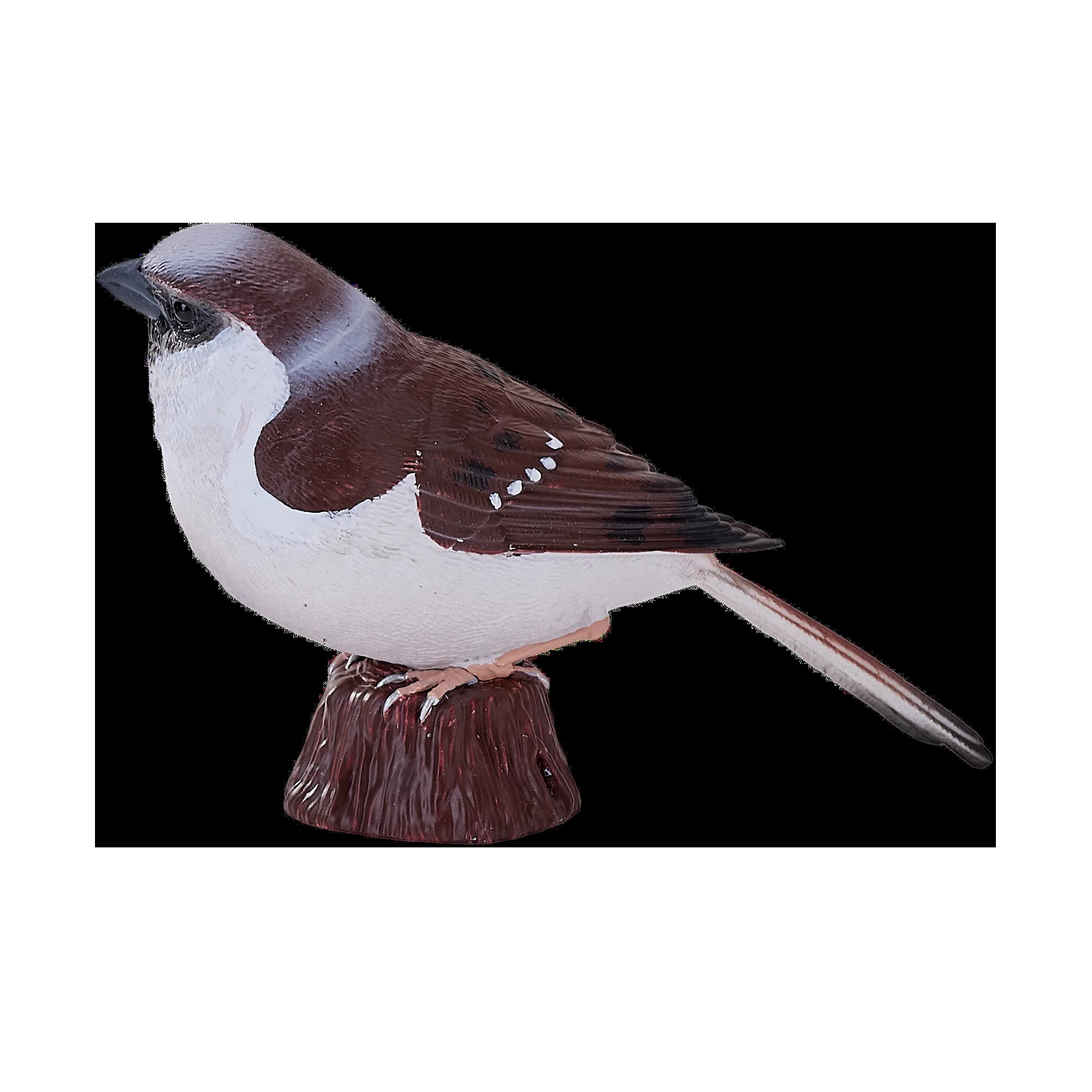 Gråspurv figur, håndmalet pædagogisk legetøj 7,3 cm — Mojo