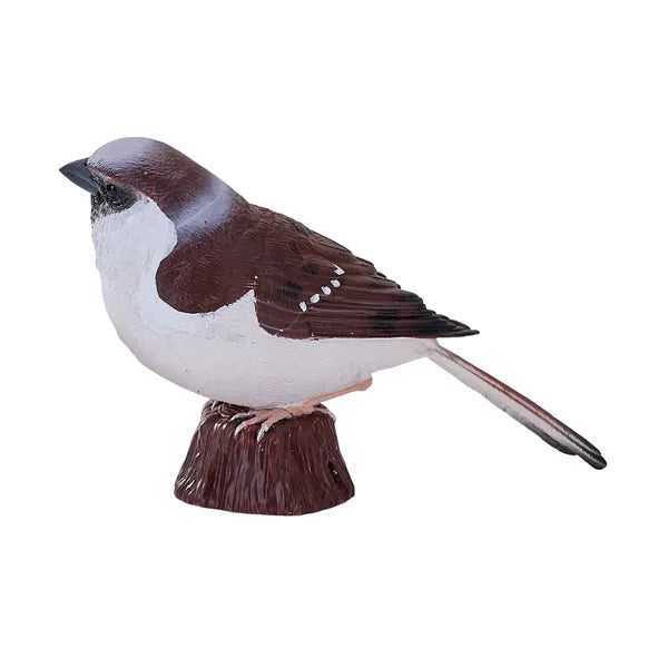 Gråspurv figur, håndmalet pædagogisk legetøj 7,3 cm — Mojo