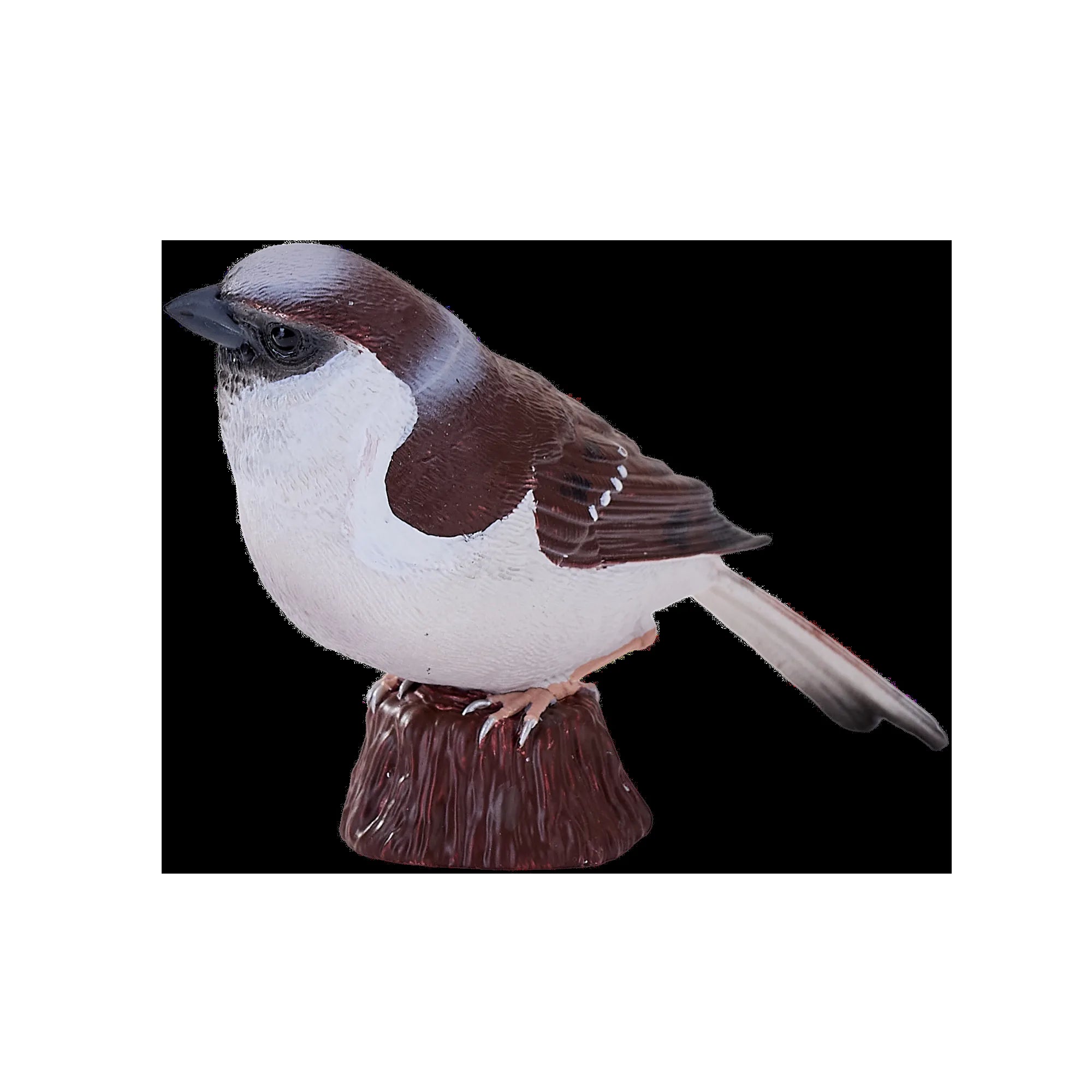 Gråspurv figur, håndmalet pædagogisk legetøj 7,3 cm — Mojo