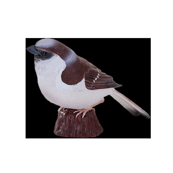 Gråspurv figur, håndmalet pædagogisk legetøj 7,3 cm — Mojo