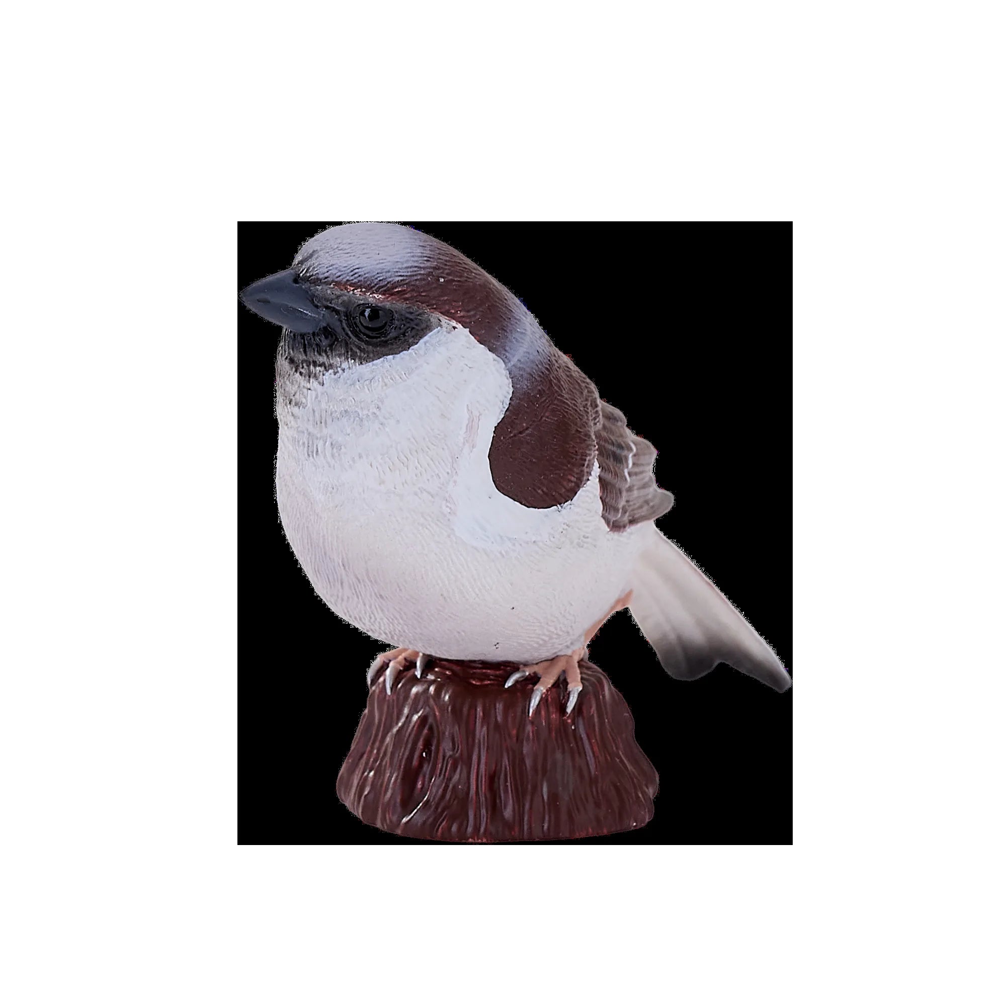 Gråspurv figur, håndmalet pædagogisk legetøj 7,3 cm — Mojo