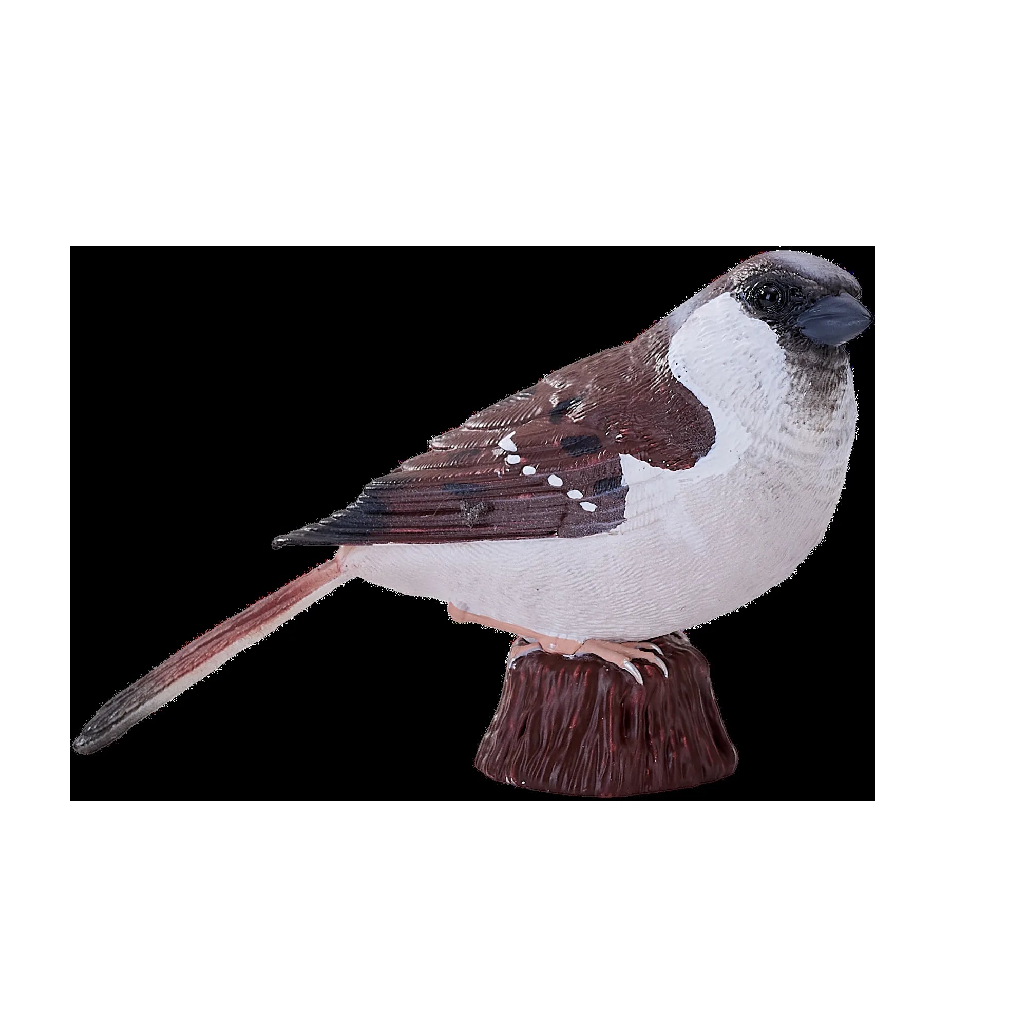 Gråspurv figur, håndmalet pædagogisk legetøj 7,3 cm — Mojo