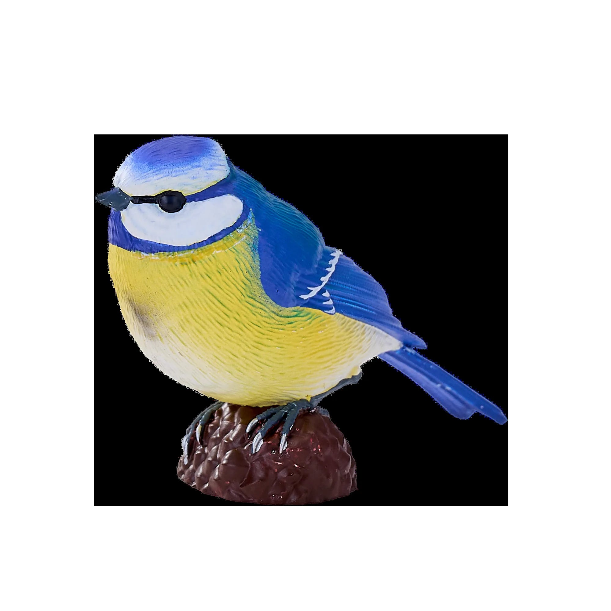 Blåmejse fuglefigur håndmalet, naturtro 6,5 cm – pædagogisk legetøj og samlerobjekt, MOJO