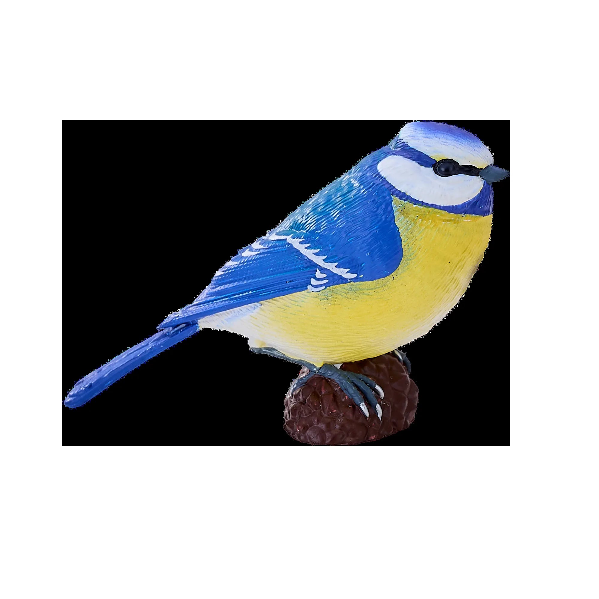 Blåmejse fuglefigur håndmalet, naturtro 6,5 cm – pædagogisk legetøj og samlerobjekt, MOJO