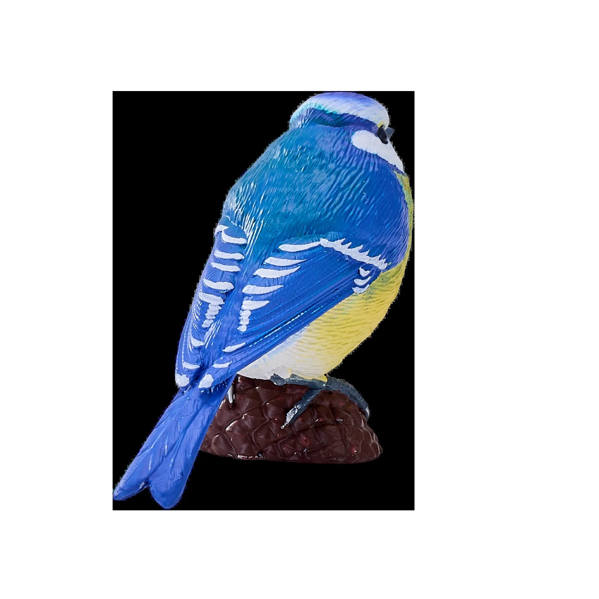 Blåmejse fuglefigur håndmalet, naturtro 6,5 cm – pædagogisk legetøj og samlerobjekt, MOJO