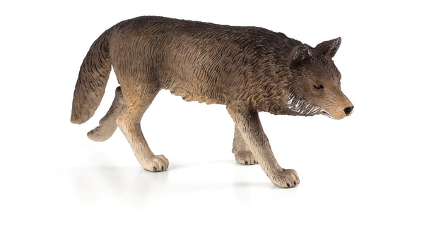 Gående ulv legetøjsfigur 10 cm, kunststof, fra 3 år – Mojo