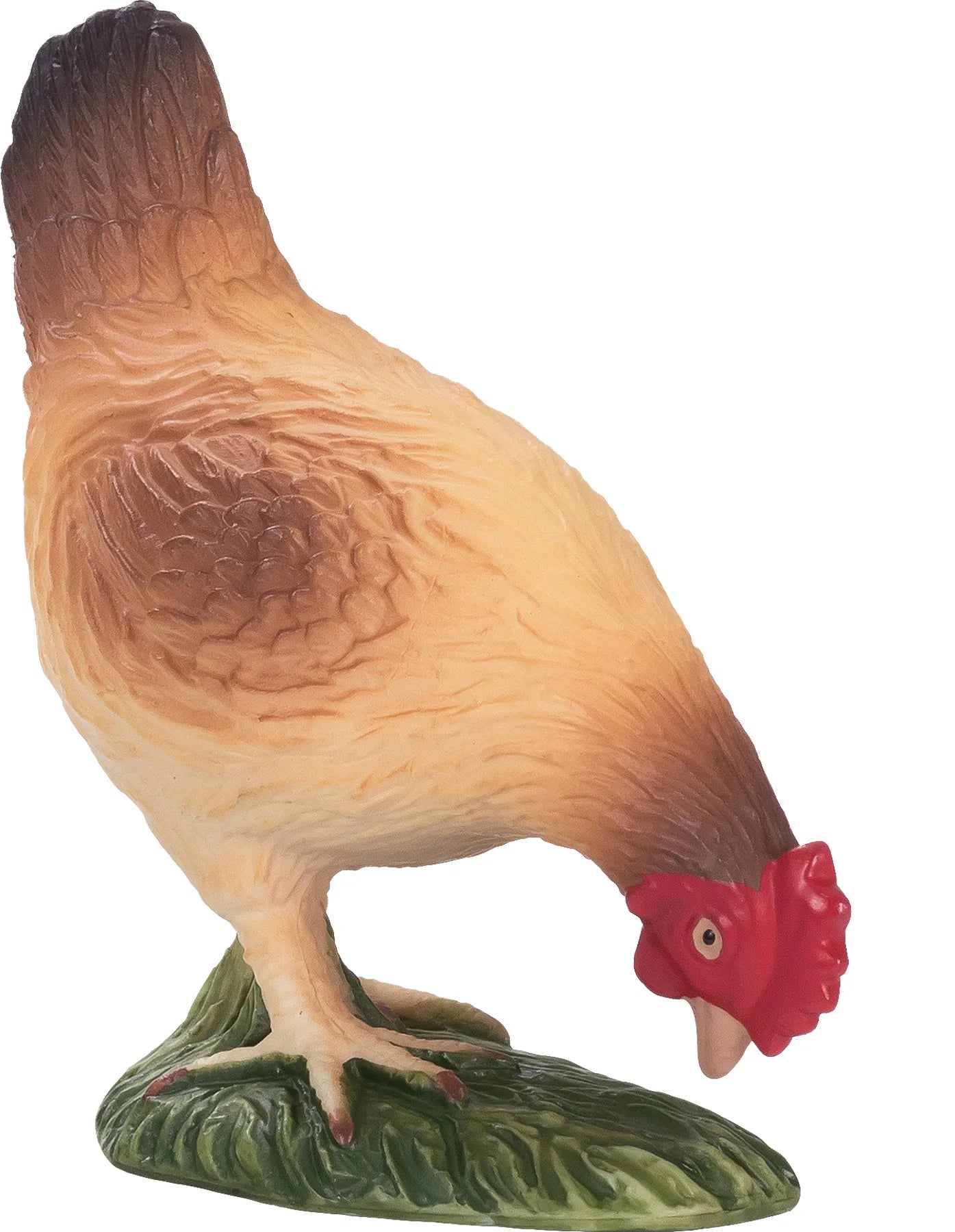 Høne legetøjsfigur, spisende, 5 cm – kunststof, CE-godkendt til 3+ år, Mojo