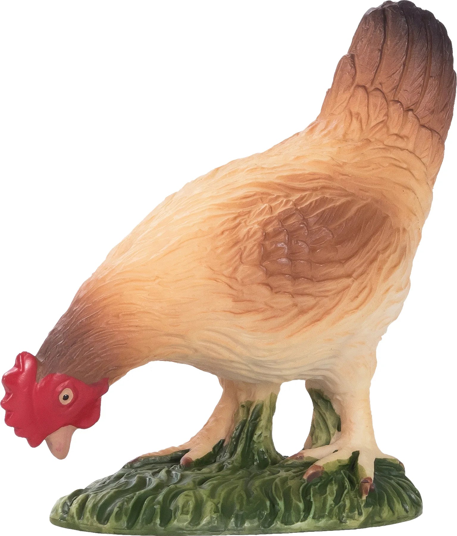 Høne legetøjsfigur, spisende, 5 cm – kunststof, CE-godkendt til 3+ år, Mojo