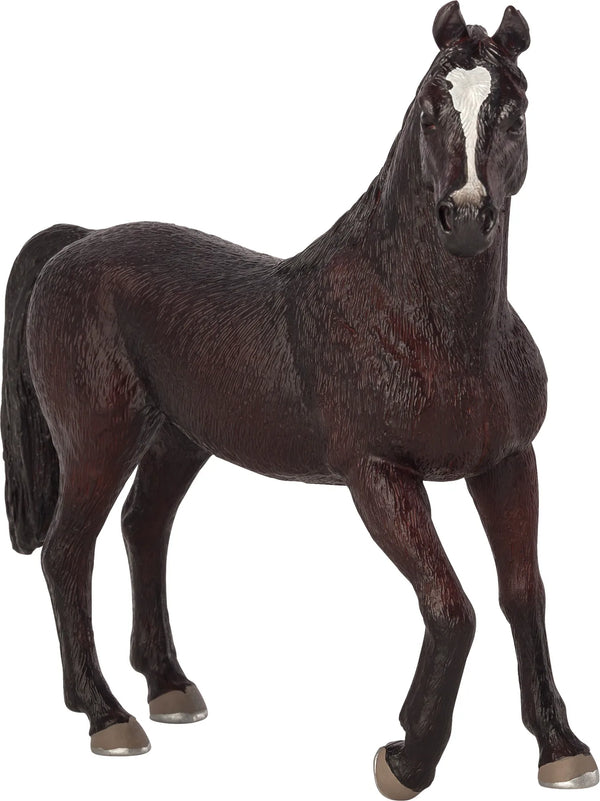 Arabisk hingst legetøjsfigur sort 12,5 cm – plastik hest til rolleleg, 3+ år – Mojo