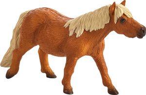Shetlandspony legetøjsfigur 11 cm – trækkende pony til leg, fri for ftalater, anbefalet 3+ år, Mojo