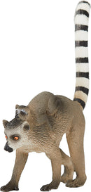 Lemur med unge legetøj, 7 cm – sikker plastik, fra 3 år | Mojo