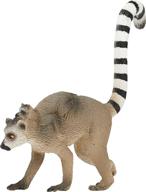 Lemur med unge legetøj, 7 cm – sikker plastik, fra 3 år | Mojo