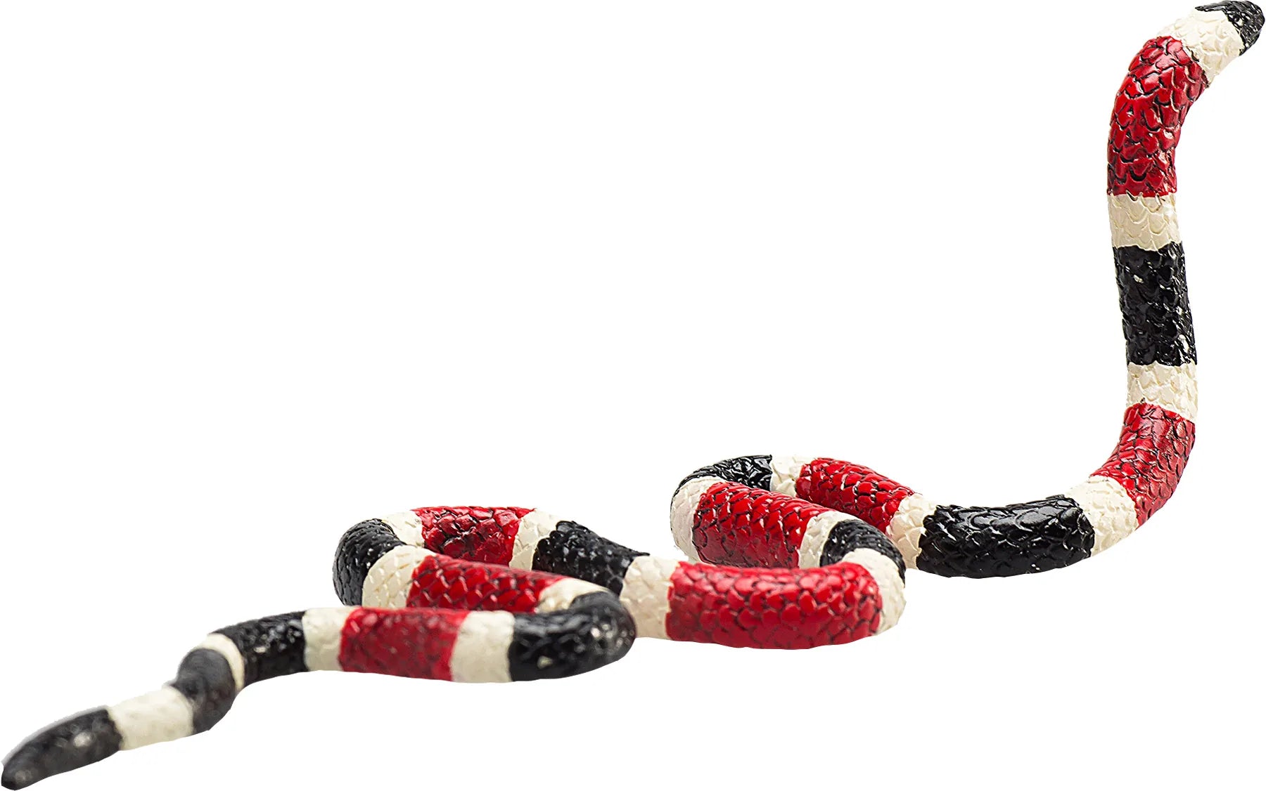 Koralslange legetøjsfigur 12x3,5 cm blokerende giftig plastik til børn 3+ år – Mojo