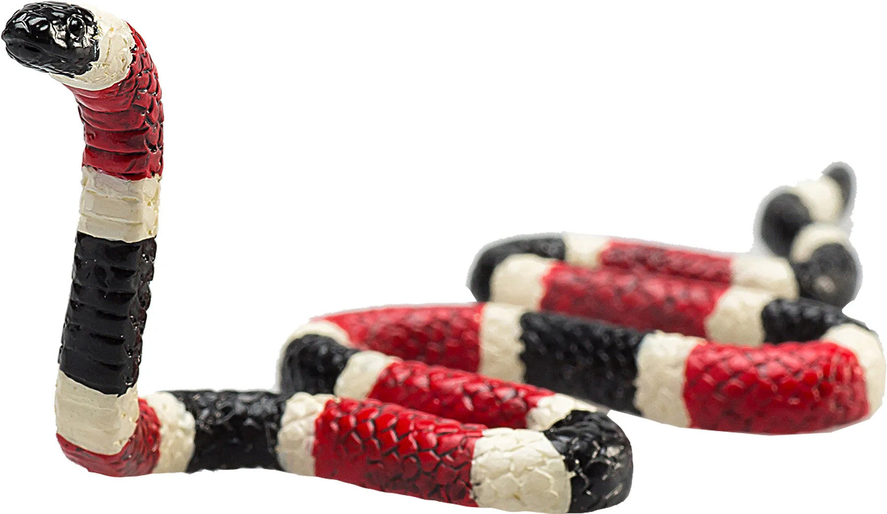 Koralslange legetøjsfigur 12x3,5 cm blokerende giftig plastik til børn 3+ år – Mojo