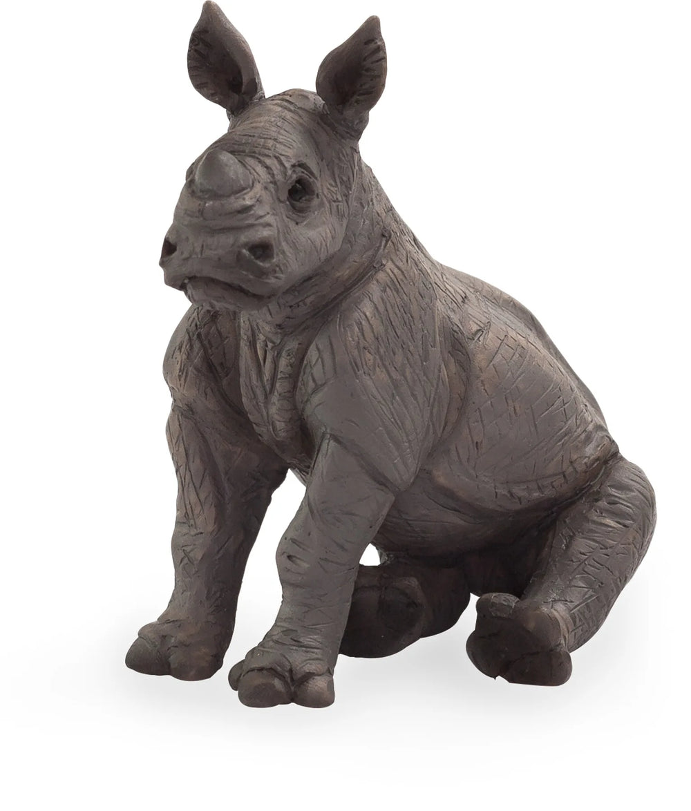 Næsehorn figur til børn 3+ – plastik legetøj, 6×3,5×6,5 cm | Mojo