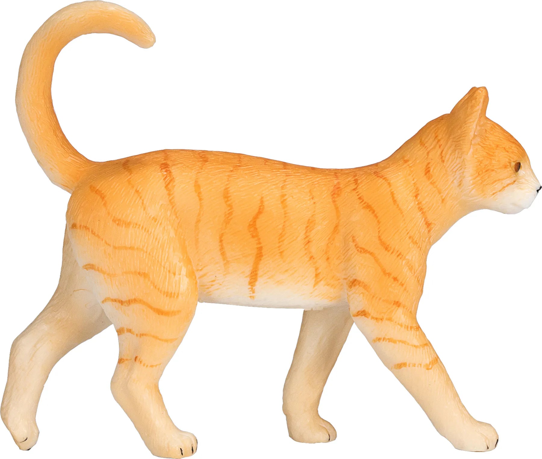 Rød stribet legetøjskat 8x2x6,25 cm til børn 3+ – Mojo