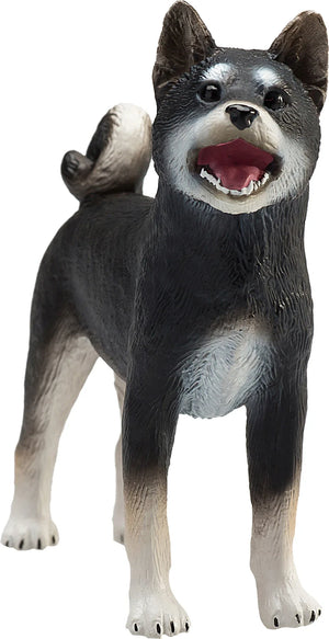 Shiba Inu hund figur, sort, 6,5x2,5x7 cm – kunststof, fra 3 år – Mojo