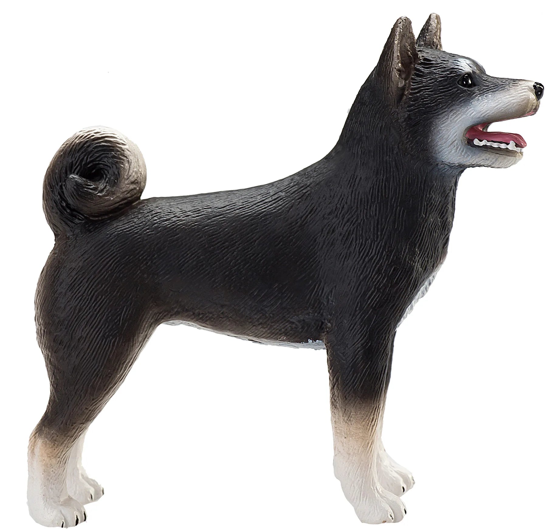 Shiba Inu hund figur, sort, 6,5x2,5x7 cm – kunststof, fra 3 år – Mojo