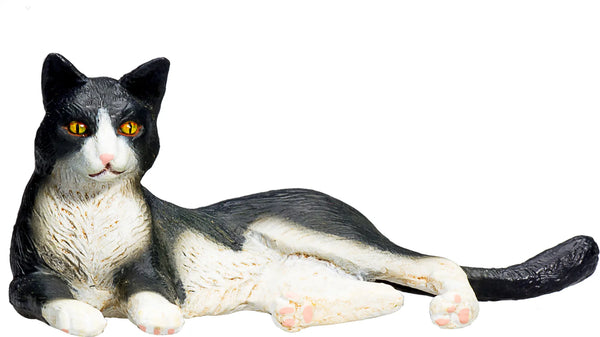 Kattefigur sort/hvid 7x4x3,5 cm til leg & samling, plastik, fra 3 år — Mojo
