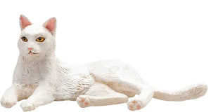 Kat figur liggende hvid 7x4x3,5 cm legetøj 3+ år – Mojo