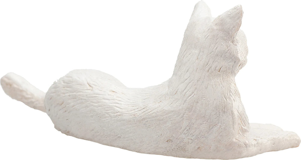 Kat figur liggende hvid 7x4x3,5 cm legetøj 3+ år – Mojo